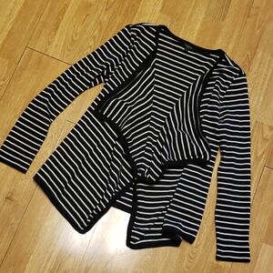 Talbots striped waterfall cardigan sz P (XS)